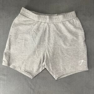 Gymshark Slim Fit Crest 7" Shorts Light Grey Heather Mens Active Size XL